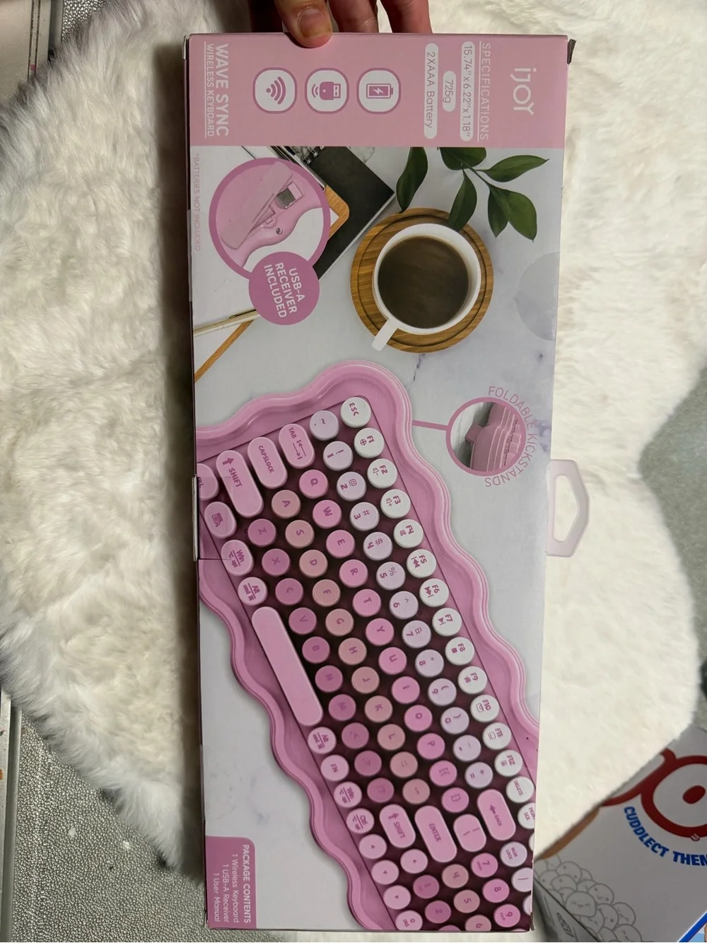 Wave Sync Wireless Tablet Keyboard - Pink